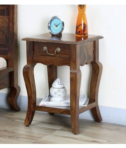 Boho Bed Anne Solid Wood Night Stand in Provincial Teak Finish