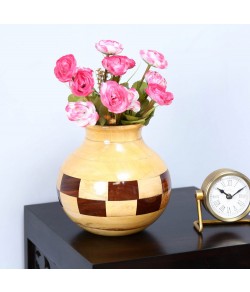 Multicolour Solid Sheesham Wood Vase