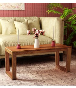 Lynet Solid Wood Coffee Table in Provincial Teak Finish