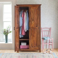 Allan Handicrafts Sheesham Wood Wardrobe/Cabinet