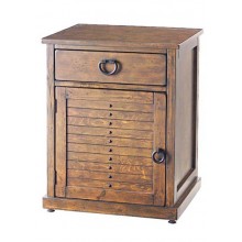 Solid Wood Brass Bedside Table 