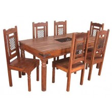 Cambrey 6 Sheesham Wood Seater Dining Table 