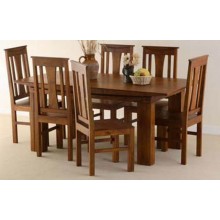 Tim Extendable Solide Sheesham Wood Dining Table 