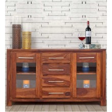 Jett Sideboard Solidwood Cabinet In Brown Finish