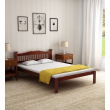 Morse Solid Wood Queen Size Bed in Honey Oak Finish